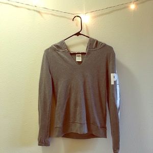 grey hoodie from pink